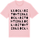 Pink Cotton t-shirt med Klockaretomten ordlek t-shirt