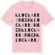 Pink Cotton t-shirt med Klockarringen ordlek t-shirt