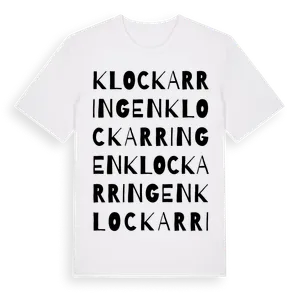 Klockarringen ordlek t-shirt – ekologisk bomull t-shirt från Pinshirt