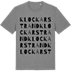 Mid Heather Gray t-shirt med Klockarstrand ordlek t-shirt