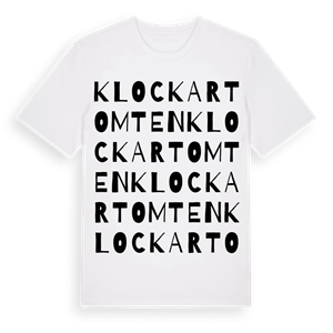 Klockartomten ordlek t-shirt – ekologisk bomull t-shirt från Pinshirt