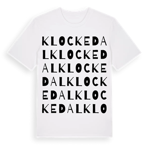 Klockedal ordlek t-shirt – ekologisk bomull t-shirt från Pinshirt