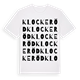 Klockeröd ordlek t-shirt