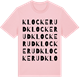 Pink Cotton t-shirt med Klockerud ordlek t-shirt
