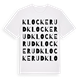 White t-shirt med Klockerud ordlek t-shirt