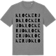 Mid Heather Gray t-shirt med Klockerud ordlek t-shirt