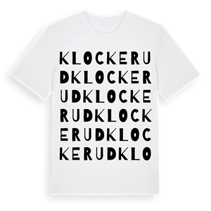 Klockerud ordlek t-shirt – ekologisk bomull t-shirt från Pinshirt