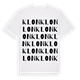 White t-shirt med Klon ordlek t-shirt