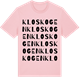 Pink Cotton t-shirt med Kloskogen ordlek t-shirt