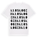 White t-shirt med Kloskogen ordlek t-shirt