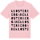 Pink Cotton t-shirt med Klosterbergane ordlek t-shirt