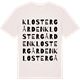 Vintage White t-shirt med Klostergården ordlek t-shirt