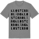 Mid Heather Gray t-shirt med Klosternoläng ordlek t-shirt