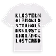 Klosternoläng ordlek t-shirt