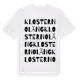White t-shirt med Klosternoläng ordlek t-shirt