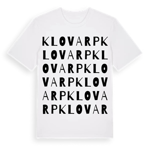 Klovarp ordlek t-shirt – ekologisk bomull t-shirt från Pinshirt