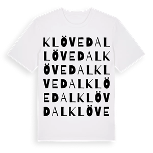 Klövedal ordlek t-shirt – ekologisk bomull t-shirt från Pinshirt