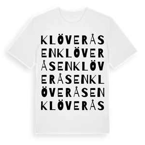 Klöveråsen ordlek t-shirt – ekologisk bomull t-shirt från Pinshirt