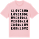 Pink Cotton t-shirt med Klöveröd ordlek t-shirt