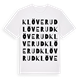 White t-shirt med Klöverud ordlek t-shirt