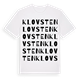 White t-shirt med Klovsten ordlek t-shirt