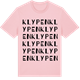 Pink Cotton t-shirt med Klypen ordlek t-shirt