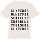 Vintage White t-shirt med Klypersbol ordlek t-shirt