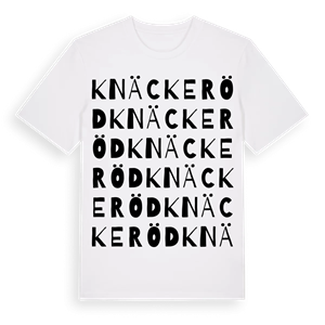 Knäckeröd ordlek t-shirt – ekologisk bomull t-shirt från Pinshirt