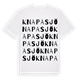White t-shirt med Knapasjö ordlek t-shirt