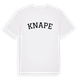 White t-shirt med Knape böjd t-shirt