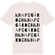 Vintage White t-shirt med Knapegården ordlek t-shirt