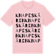 Pink Cotton t-shirt med Knapeskären ordlek t-shirt