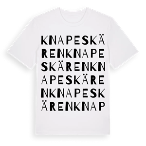 Knapeskären ordlek t-shirt – ekologisk bomull t-shirt från Pinshirt