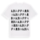 White t-shirt med Knapparna ordlek t-shirt