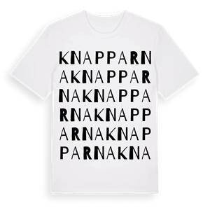 Knapparna ordlek t-shirt – ekologisk bomull t-shirt från Pinshirt
