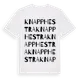 White t-shirt med Knapphestra ordlek t-shirt