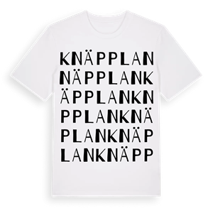 Knäpplan ordlek t-shirt – ekologisk bomull t-shirt från Pinshirt