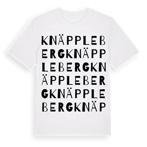 Knäppleberg ordlek t-shirt – ekologisk bomull t-shirt från Pinshirt