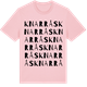Pink Cotton t-shirt med Knarrås ordlek t-shirt