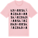 Pink Cotton t-shirt med Knarrskären ordlek t-shirt
