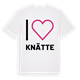 White t-shirt med Jag älskar Knätte t-shirt stort tryck