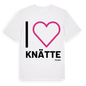 Jag älskar Knätte t-shirt stort tryck – ekologisk bomull t-shirt från Pinshirt