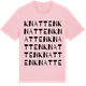 Pink Cotton t-shirt med Knatten ordlek t-shirt
