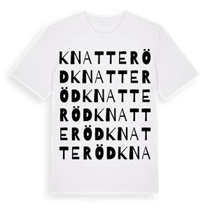 Knatteröd ordlek t-shirt – ekologisk bomull t-shirt från Pinshirt