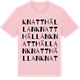Pink Cotton t-shirt med Knatthällan ordlek t-shirt