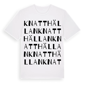 Knatthällan ordlek t-shirt – ekologisk bomull t-shirt från Pinshirt