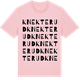 Pink Cotton t-shirt med Knekterud ordlek t-shirt
