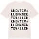 Vintage White t-shirt med Knektevallen ordlek t-shirt