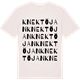 Vintage White t-shirt med Knektöjan ordlek t-shirt