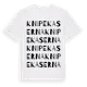 White t-shirt med Knipekaserna ordlek t-shirt